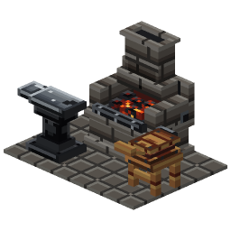 Village Blacksmith Forge — a Minecraft Model made with resourcepack.ai