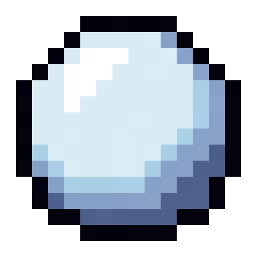 Snowball — a Minecraft Item (2D) made with resourcepack.ai