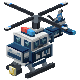 Blue Police Helicopter — a Minecraft Model made with resourcepack.ai