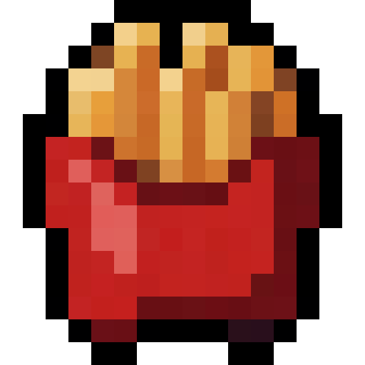 French Fries Box — a Minecraft Item (2D) made with resourcepack.ai
