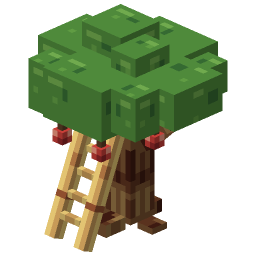 Apple Tree With Ladder — a Minecraft Model made with resourcepack.ai