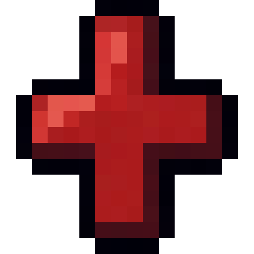 Red Cross Mark — a Minecraft Icon made with resourcepack.ai