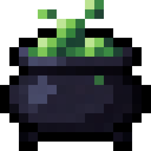 Bubbling Green Cauldron — a Minecraft Item (2D) made with resourcepack.ai