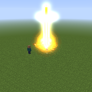 Giant Golden Sword — a Minecraft VFX made with resourcepack.ai
