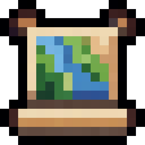 Map Scroll — a Minecraft Item (2D) made with resourcepack.ai
