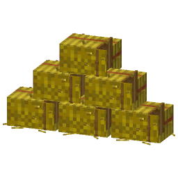 Hay Bale Stack — a yellow Minecraft Model made with resourcepack.ai