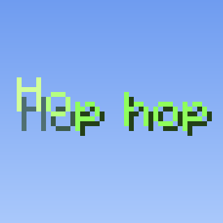 Hop Letter Effect — a Minecraft Text Effect made with resourcepack.ai