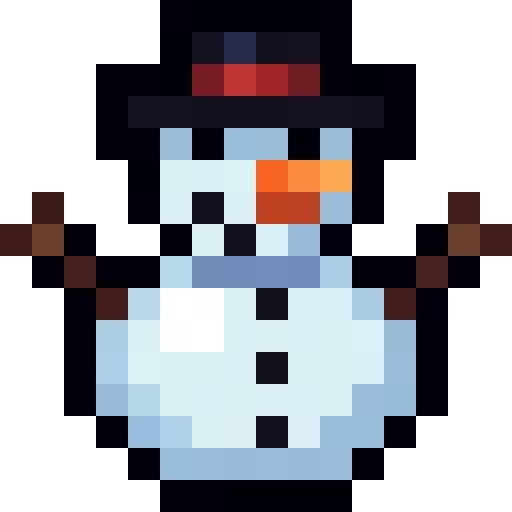 Snowman With Carrot Nose — a Minecraft Item (2D) made with resourcepack.ai
