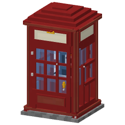 London Phone Box — a red Minecraft Model made with resourcepack.ai