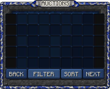 Auction House Browser — a Minecraft GUI made with resourcepack.ai