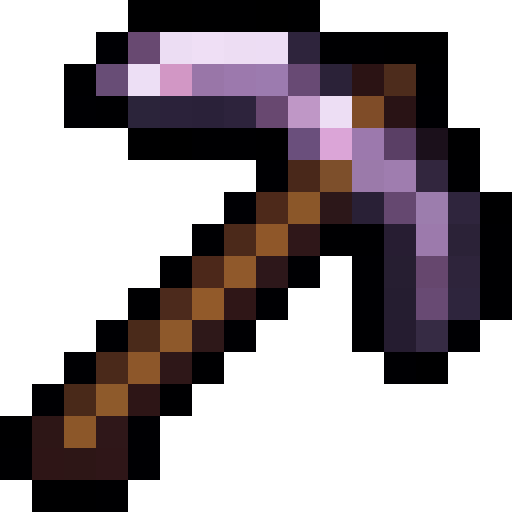 Amethyst Pickaxe — a Minecraft Item (2D) made with resourcepack.ai