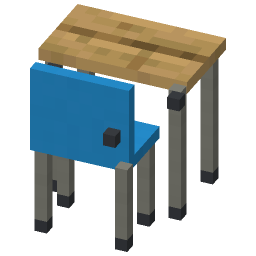 Student Desk and Chair — a modern Minecraft Model made with resourcepack.ai