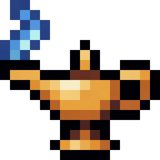 Magic Lamp — a Minecraft Item (2D) made with resourcepack.ai