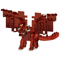 Red Dragon — a medieval Minecraft Model made with resourcepack.ai