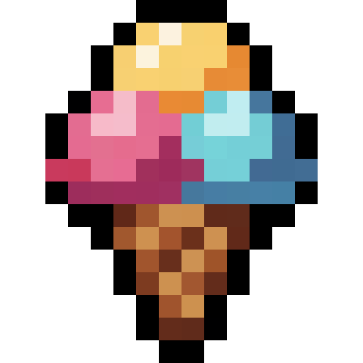 Three Scoop Ice Cream — a Minecraft Item (2D) made with resourcepack.ai