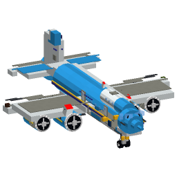 Air Force One — a blue Minecraft Model made with resourcepack.ai