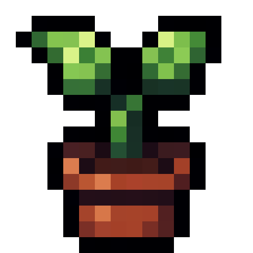 Potted Mandrake Plant — a Minecraft Item (2D) made with resourcepack.ai