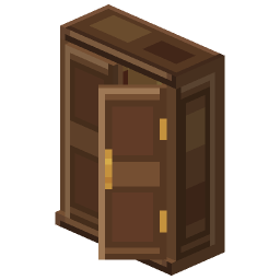 Open Twin-Door Wardrobe — a Minecraft Model made with resourcepack.ai