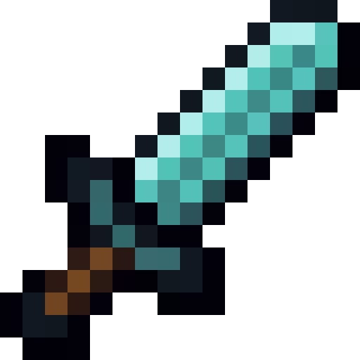 Diamond Sword — a Minecraft Item (2D) made with resourcepack.ai
