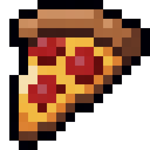 Pepperoni Pizza Slice — a Minecraft Item (2D) made with resourcepack.ai
