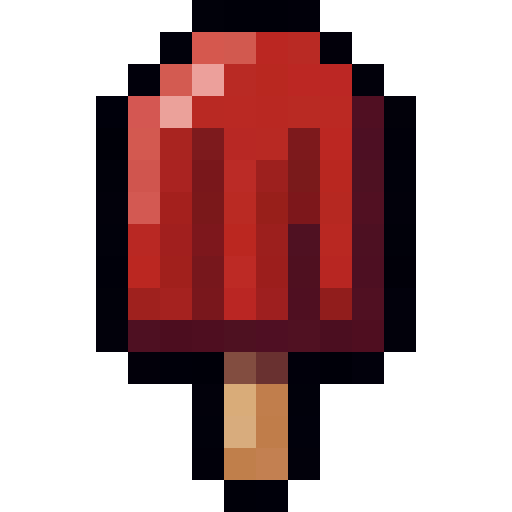 Red Popsicle — a Minecraft Item (2D) made with resourcepack.ai