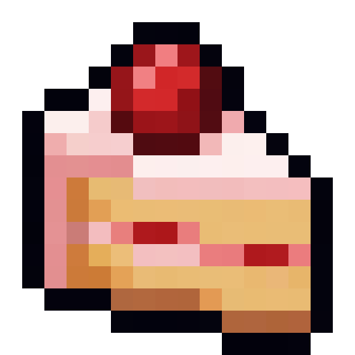 Strawberry Cake Slice — a Minecraft Item (2D) made with resourcepack.ai