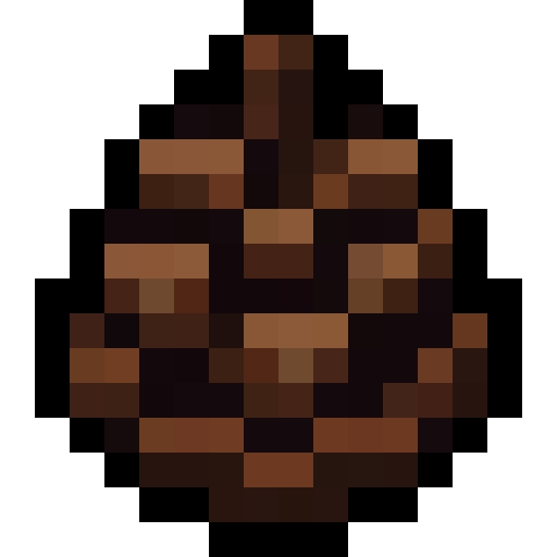 Pine Cone — a Minecraft Item (2D) made with resourcepack.ai