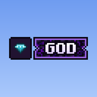 God Rank Tag — a animated Minecraft Rank tag made with resourcepack.ai