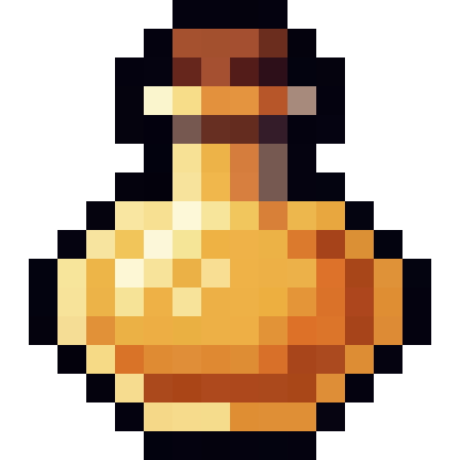 Golden Elixir Bottle — a Minecraft Item (2D) made with resourcepack.ai