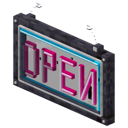 Open Neon Sign — a Minecraft Model made with resourcepack.ai