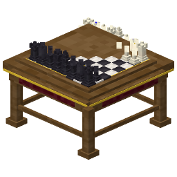 Wooden Chess Table — a medieval Minecraft Model made with resourcepack.ai