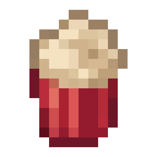 Popcorn Snack — a yellow Minecraft Item made with resourcepack.ai