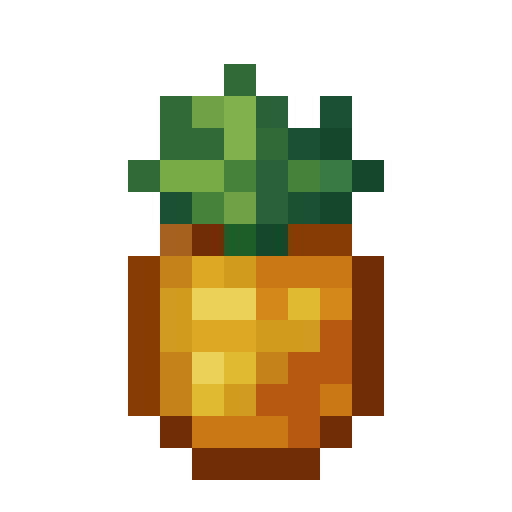 Pineapple Icon — a yellow Minecraft Icon made with resourcepack.ai