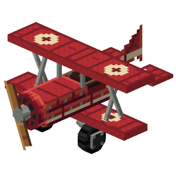 Crimson Vintage Biplane — a Minecraft Model made with resourcepack.ai