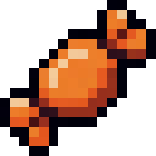 Orange Wrapped Candy — a Minecraft Item (2D) made with resourcepack.ai