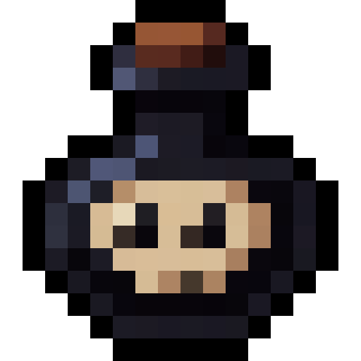 Black Skull Potion — a Minecraft Item (2D) made with resourcepack.ai