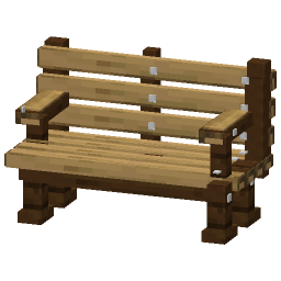 Wooden Park Bench — a Minecraft Model made with resourcepack.ai
