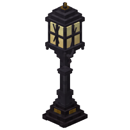 Black Street Lamp — a black Minecraft Model made with resourcepack.ai