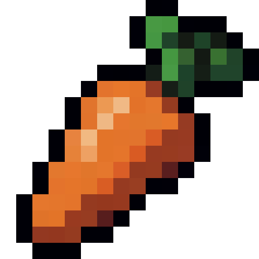 Orange Carrot — a Minecraft Item (2D) made with resourcepack.ai