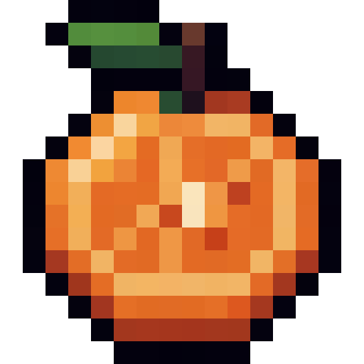 Orange Half — a Minecraft Item (2D) made with resourcepack.ai