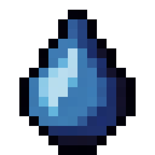Water Droplet — a Minecraft Item (2D) made with resourcepack.ai