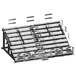 Metal Stadium Bleachers — a Minecraft Model made with resourcepack.ai