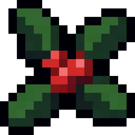 Holly With Red Berries — a Minecraft Item (2D) made with resourcepack.ai
