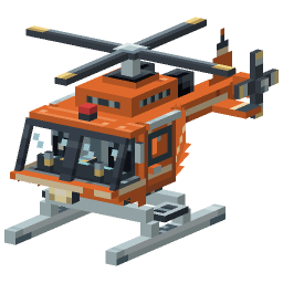 Orange Utility Helicopter — a Minecraft Model made with resourcepack.ai