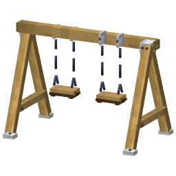 Wooden Swing Set — a Minecraft Model made with resourcepack.ai