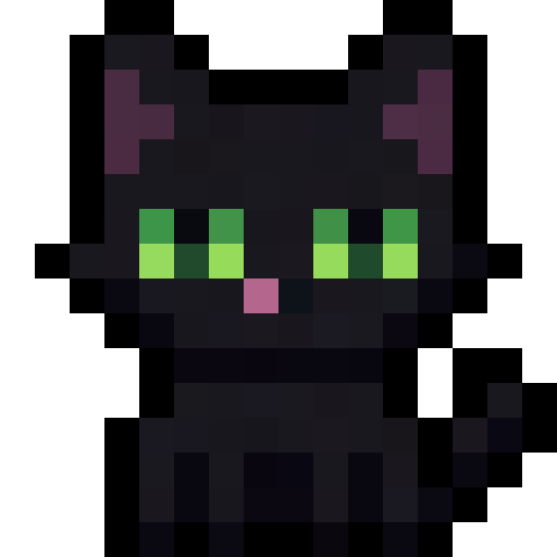 Black Cat — a cat Minecraft Item (2D) made with resourcepack.ai