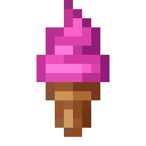 Pink Ice Cream Cone — a Minecraft Icon made with resourcepack.ai