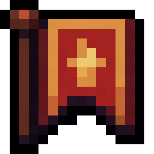 Red Banner Flag — a Minecraft Item (2D) made with resourcepack.ai