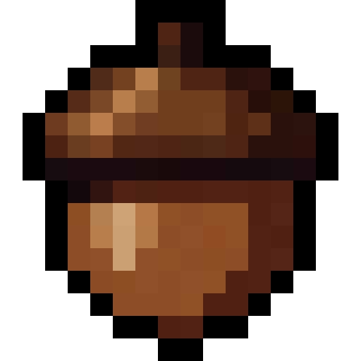 Brown Acorn — a Minecraft Item (2D) made with resourcepack.ai