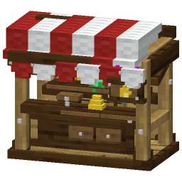 Player Shop Stall — a medieval Minecraft Model made with resourcepack.ai
